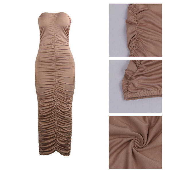 Lady Chest-wrapped Fashion Pleated Dress - Image 7